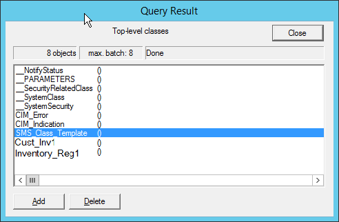 Initial WMI Class Instances