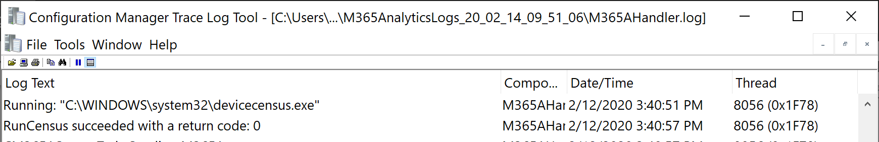 M365AHandler.log with success