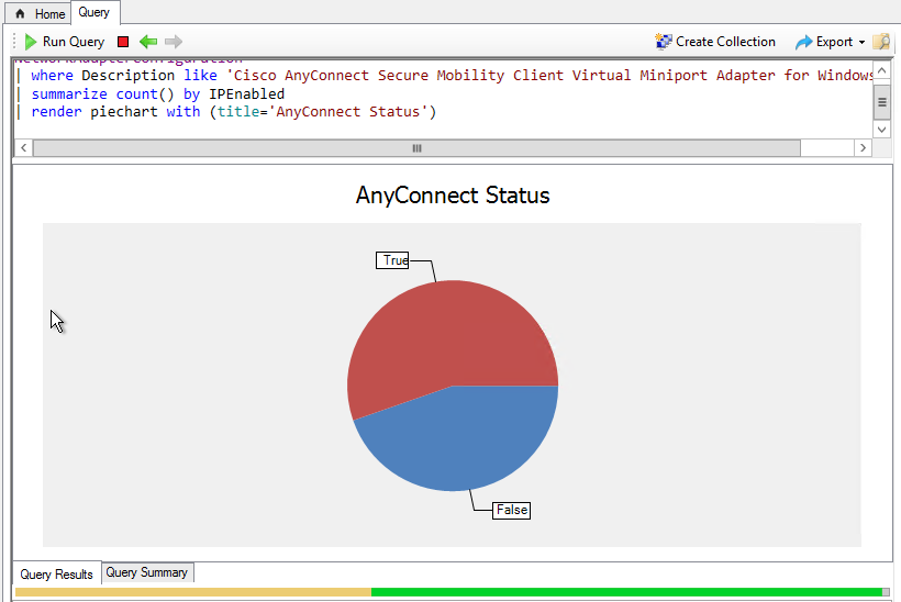 CMPivot of AnyConnect Active or Enabled