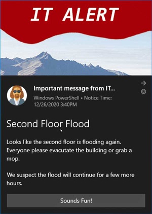 Sample Toast Notification